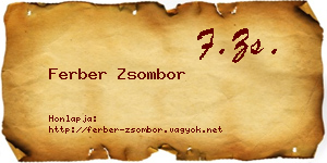 Ferber Zsombor névjegykártya